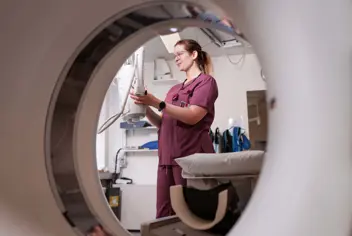 Woman working in a lab